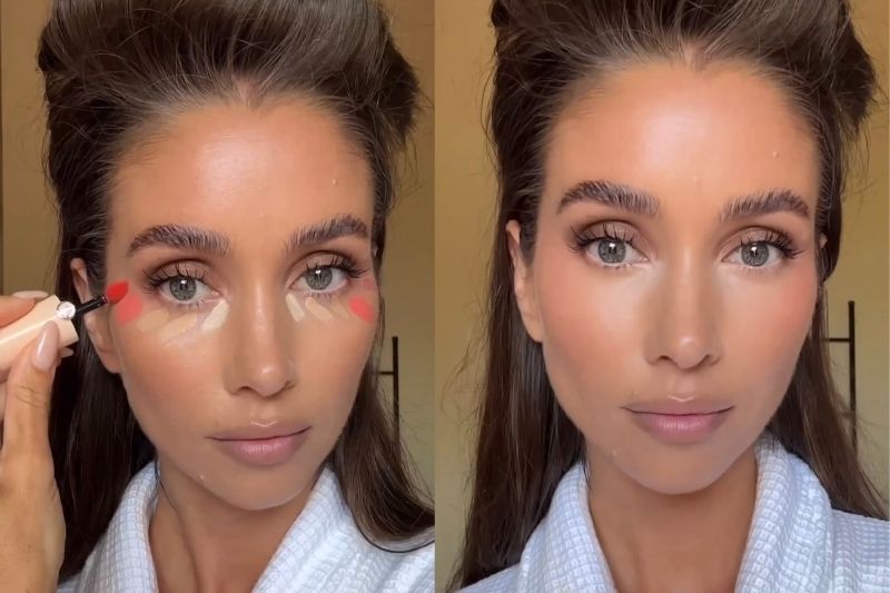 Ragazza con trucco Tecnica make-up ombré concealer